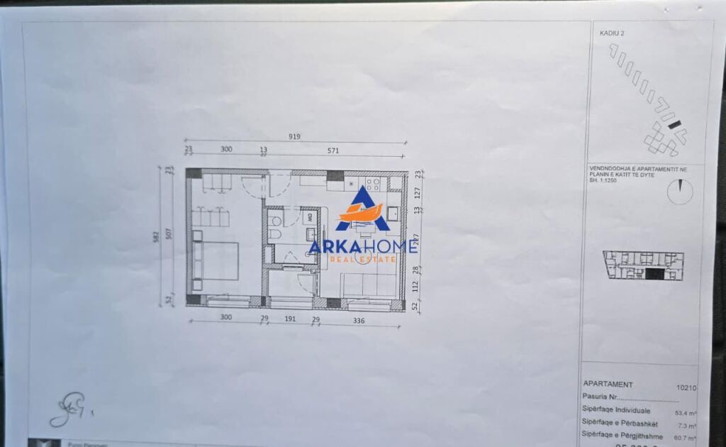 VENDESI APPARTAMENTO 1+1+BALCONE "RESIDENZA KADIU, ALI DEM" 91500 EURO