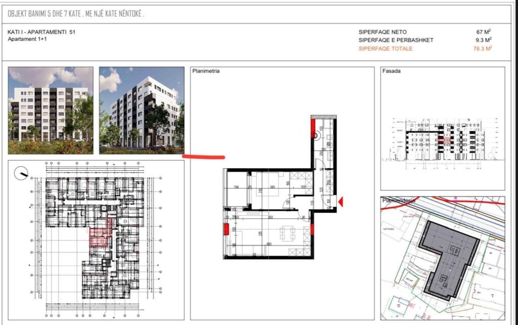 Sale | Apartament 1 + 1 | Platinum 2 Paskuqan | 92000 €