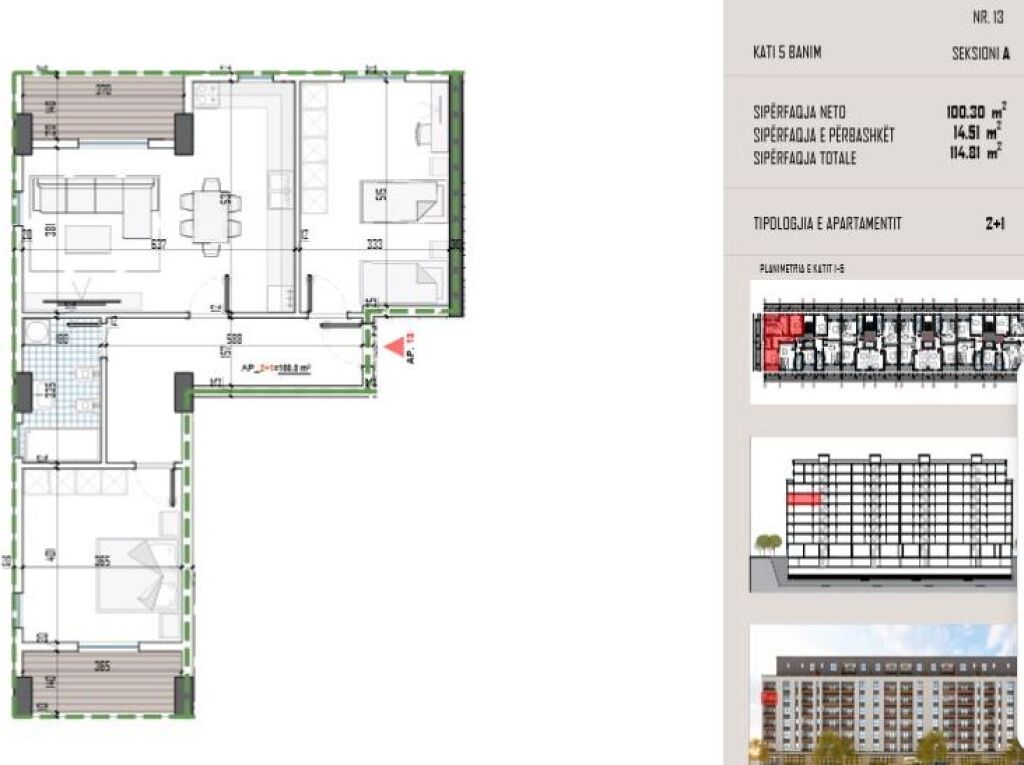 APARTMENT 2+1 FOR SALE IN KAMËZ 102,881 €