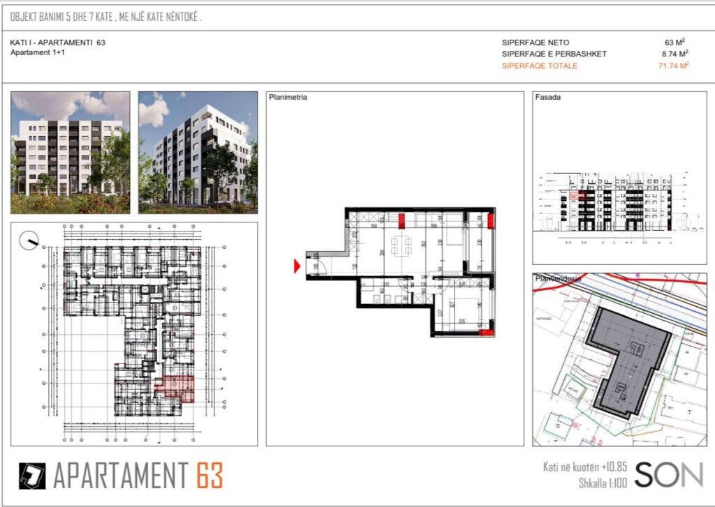For sale Ap 1+1📌Paskuqan, Platinium Residence-Ap 71.74 m gross - Price 120,000 Euro/m2