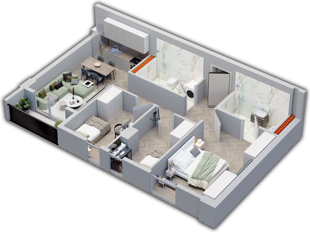 FOR SALE APARTMENT 3+1 UNIVERS CITY 114,500 EURO FH-77984