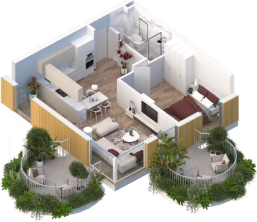 🌿FOR SALE APARTMENT 1+1 – RESIDENCE “1000 ISHUJT”, NEAR TEG📍
