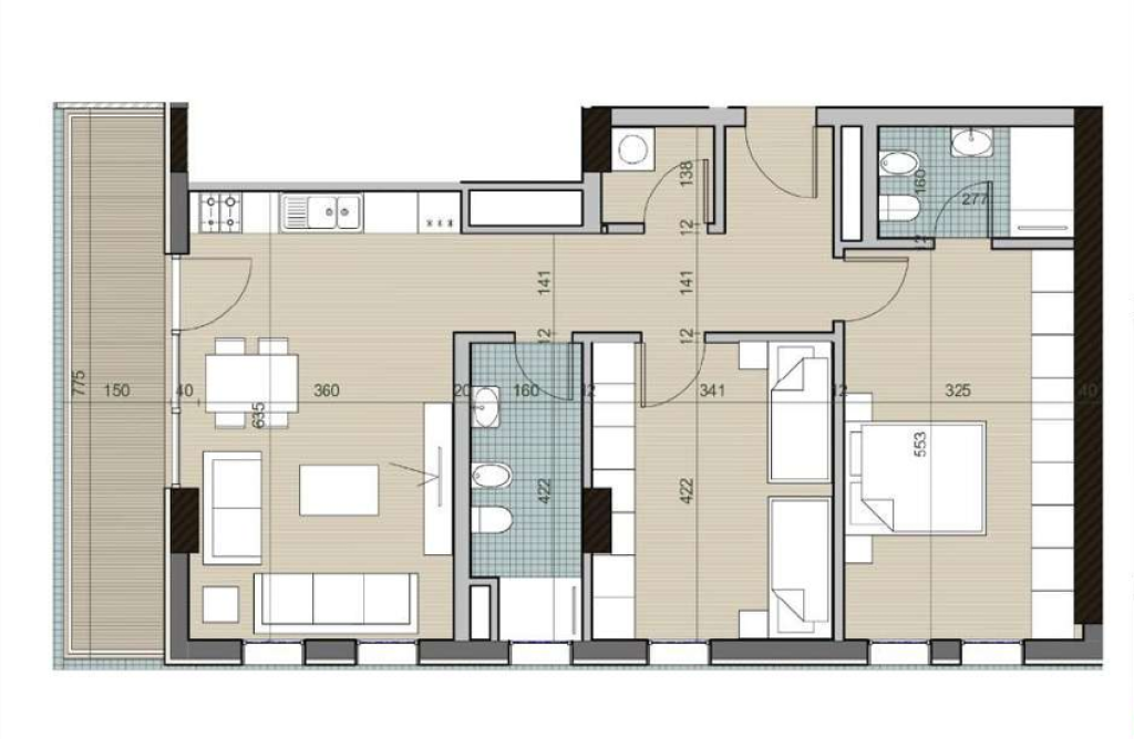 FOR SALE APARTMENT 2+1 – UNIVERS CITY / Area127.71 m²