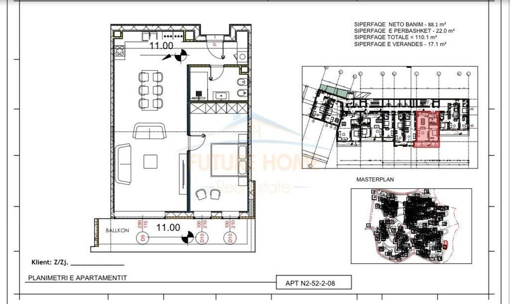 For sale, Apartment 1+1+Veranda, Jalë