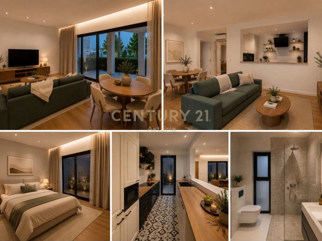 2+1 Apartment with Private Yard and Parking Space for Rent – O2 Residence, Farkë 1,200 € /Month