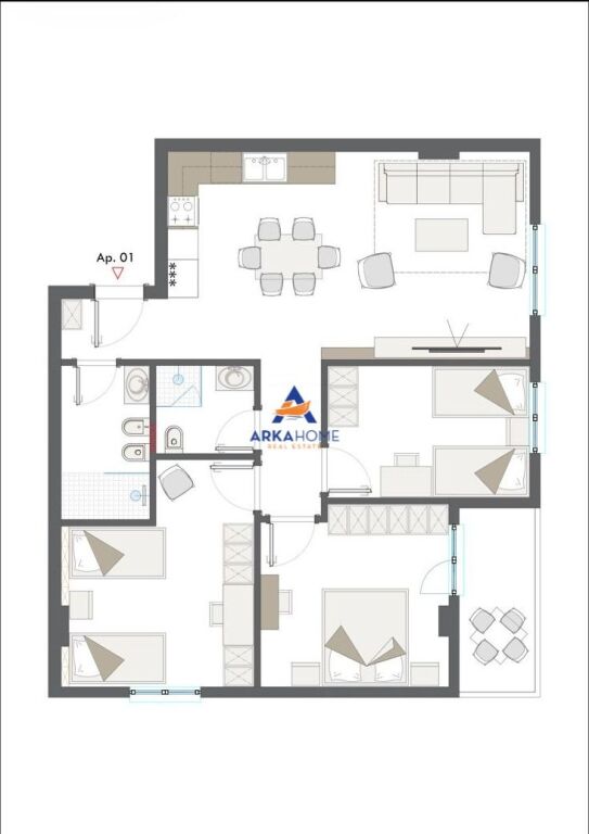 VENDESI APPARTAMENTO 3+1+BALCONE "VICINO AL NUOVO BOULEVARD, VICINO ALL'ANELLO GRANDE" 158500 EURO