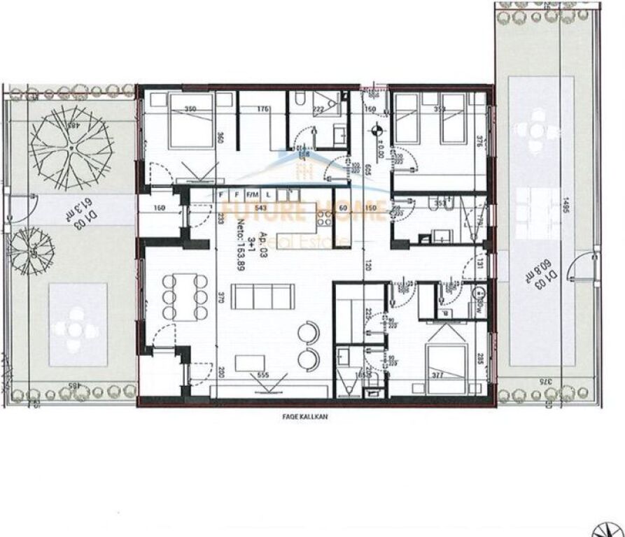 In vendita, Appartamento 3+1+3, Park Houses Residence, Tirana.