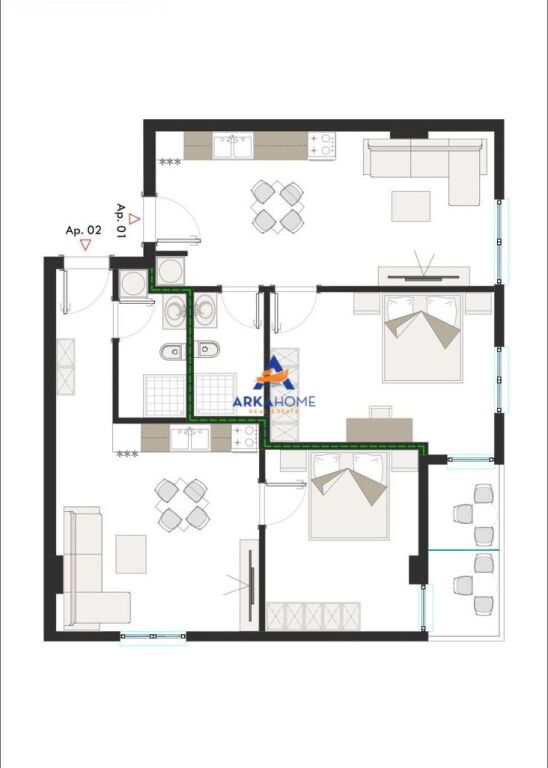 VENDESI APPARTAMENTO 3+1+BALCONE "VICINO AL NUOVO BOULEVARD, VICINO ALL'ANELLO GRANDE" 158500 EURO