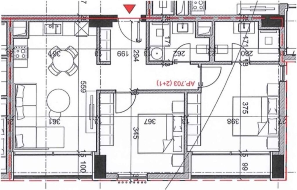 🏢 Appartamento 2+1 + 2 Bagni in Vendita – Monolith Residence, Via Bardhyl 📍🏢