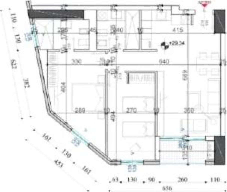 Appartamento 2+1 in vendita presso Shqiponja Square Building.