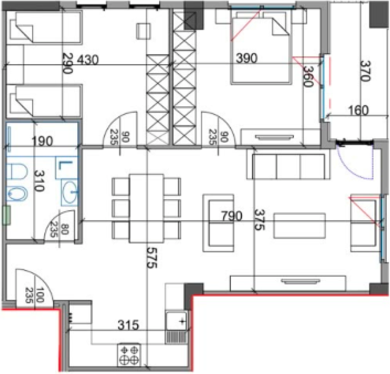 ✨Apartment 2+1 + 2 Bathrooms for Sale – Aura Complex, Dritan Hoxha Street📍