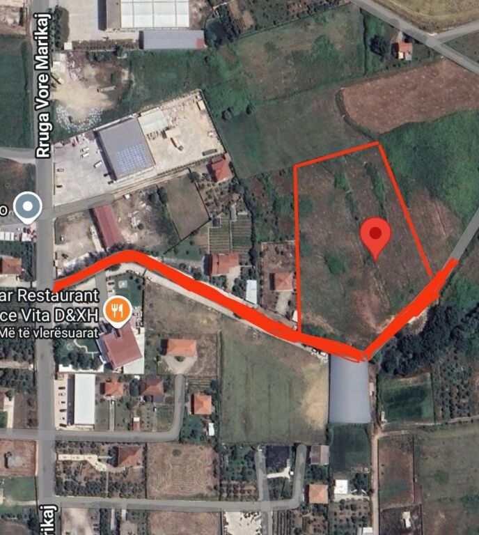 Land for sale between Vorë and Marikaj