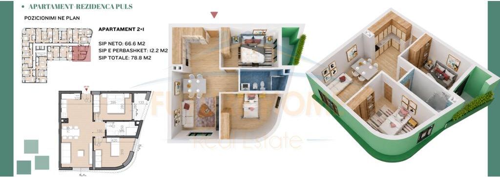 Apartment 2+1 for sale, Puls Residence, Dibra Street