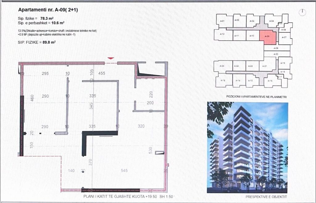 🏡 Appartamento 2+1 in Vendita a Shengjin – Residenza "Golden House"