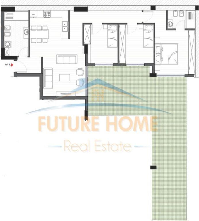For sale, Apartment 3+1+2, Green Terrace Complex, Dry Lake