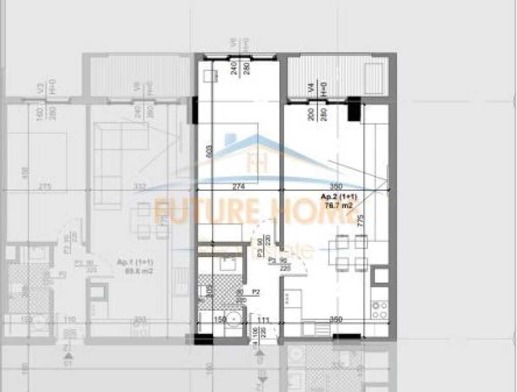 For sale, Apartment 1+1, Quad Residence, Kamez