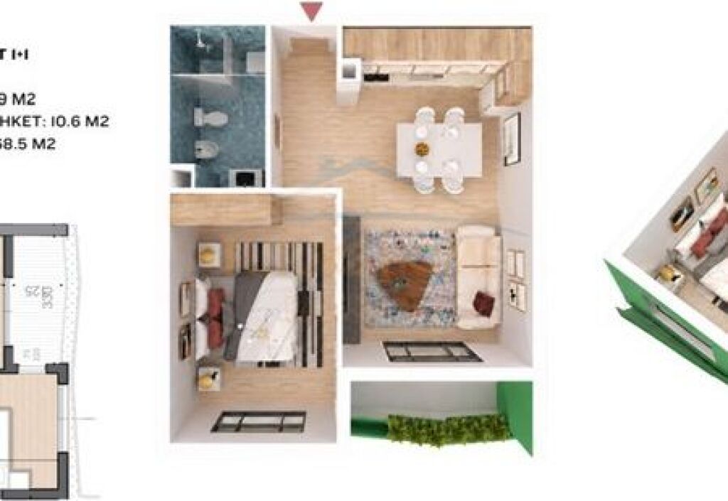 Apartment 1+1 for sale, Puls Residence, Dibres Street