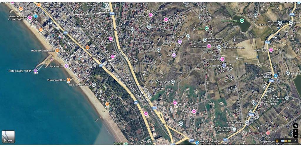 Terreno 1000 m² ad Arapaj, Durazzo, con Vista Mare – 40.000 €!