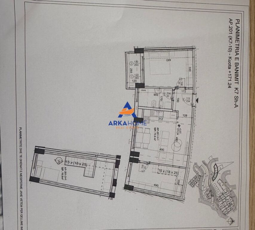 SHITET APARTAMENT 2+1 "KODRA E DIELLIT" 198650 EURO