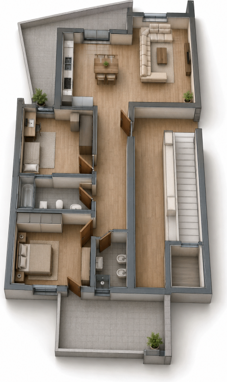 Apartment 2+1+2 for sale, Zogu i Zi!