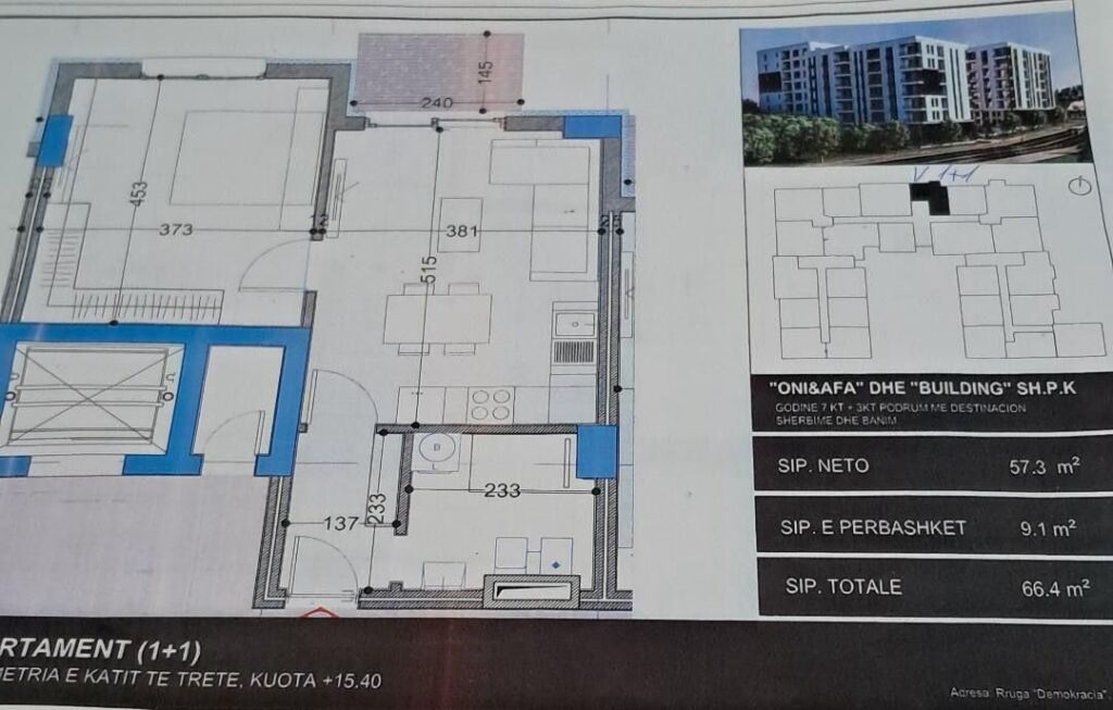 Shitet Apartament 1+1 ne Paskuqan / Tek Belfiore 2