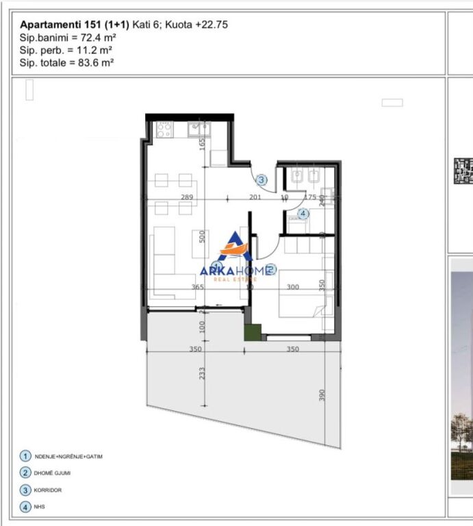 FOR SALE APARTMENT 1+1 "KASHAR" 125400 EURO
