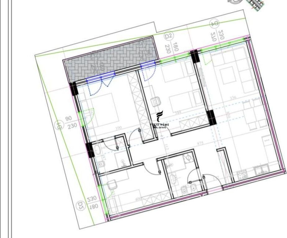 SHITET APARTAMENT 3+1+2 KODRA E DIELLIT 2 222.200 EURO FH-79221