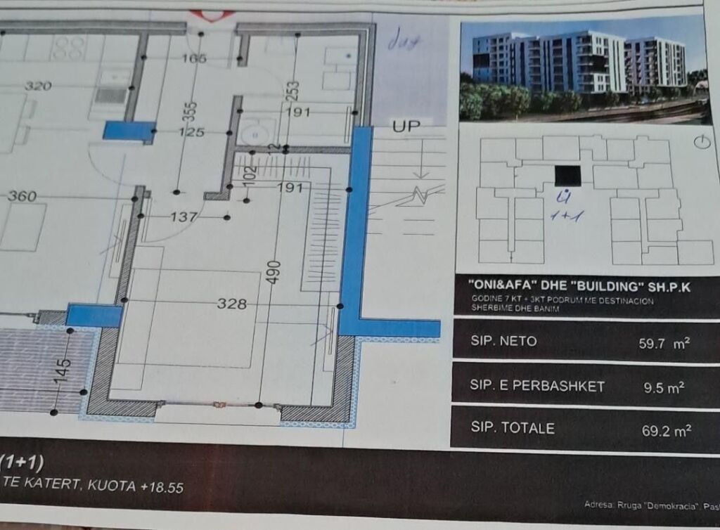Shitet Apartament 1+1 ne Paskuqan / Tek Belfiore 2