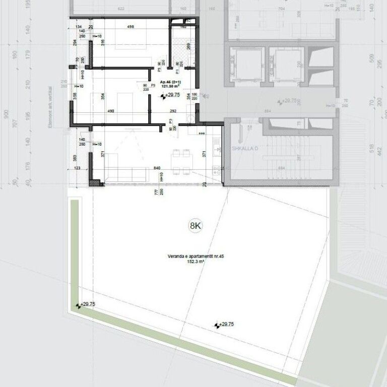 🏡 Apartament 2+1 + verande për Shitje tek Mei’s Garden – Fusha e Aviacionit