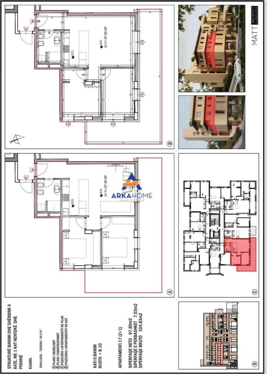 FOR SALE APARTMENT 2+1+BALCONY "KSAMIL, SARANDE" 315,000 EURO