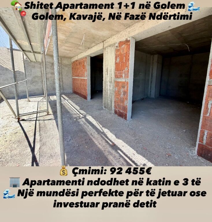 Shitet Apartament 1+1 në Golem