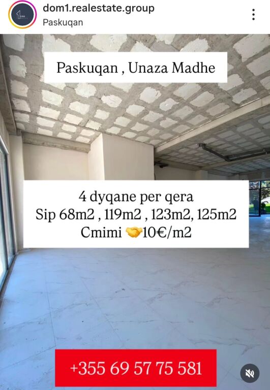 Paskuqan , Dyqane per qera