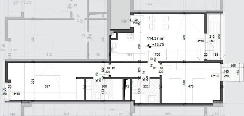 Shitet apartament 2+1+2 Meis Residence Ish Fusha e Aviacionit