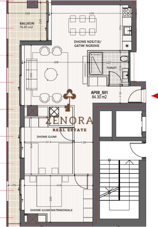 Modern 2+1 apartment for sale – Vlora Marina (G211003VL)