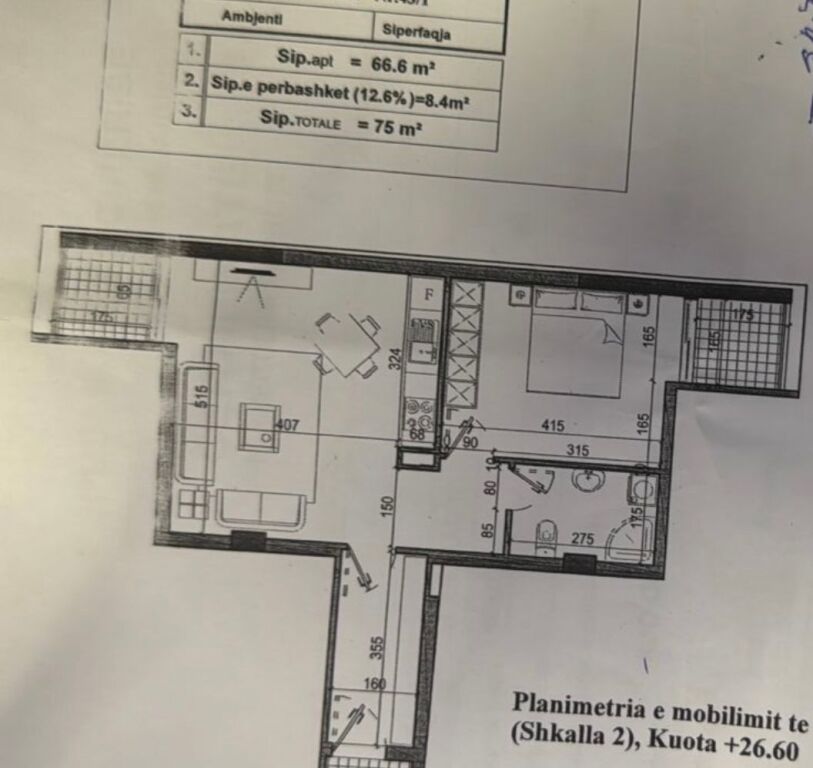 Appartamento 1+1 in vendita in via Cipaj, Vlora