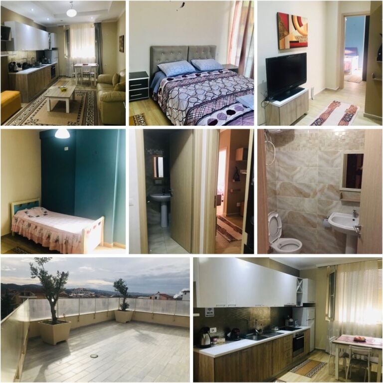 Ofrohet me qera Apartament, 2+1+verande, i mobiluar i ri tek Rezidenca “Shopi”, Elbasan