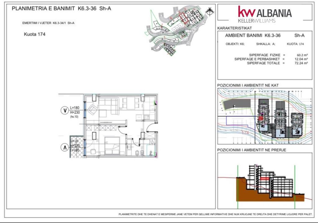 Apartment 1+1 for sale at Kodra e Diellit