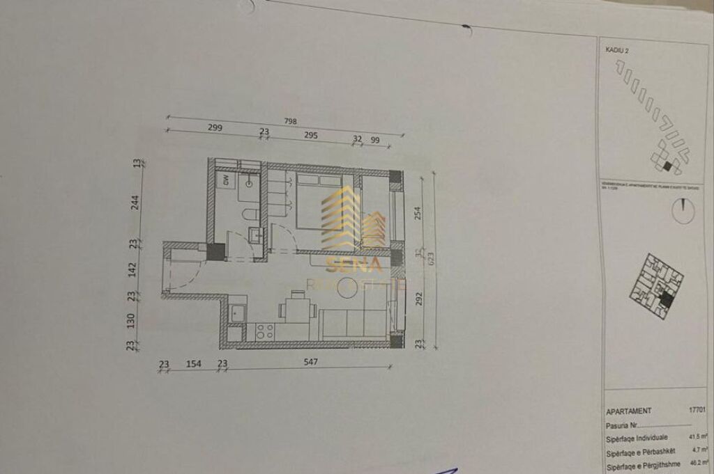 Shitet, Okazion Apartament 1+1+Blk, Ali Demi- Rezidenca Kadiu, 73.900 Euro