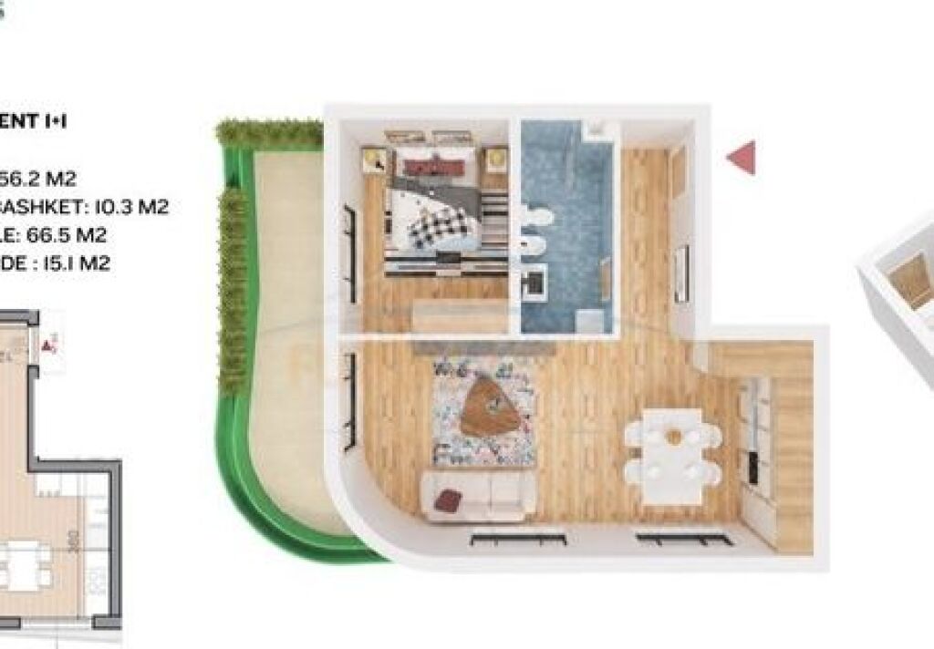 Shitet Apartament 1+1+ Verande ,Rezidenca Puls,Rruga e Dibres