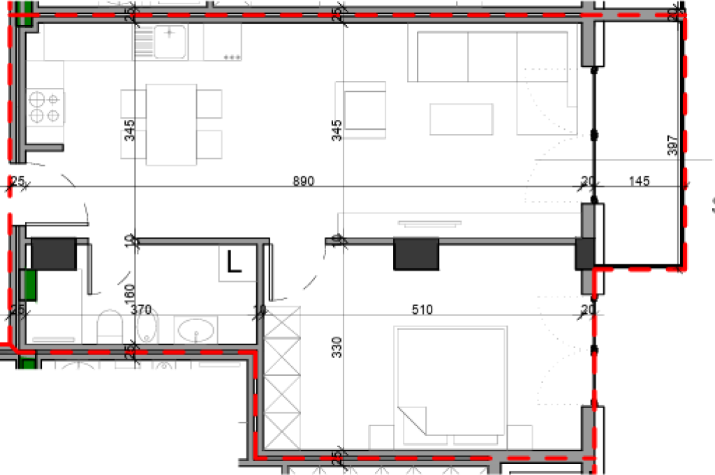 SHITET APARTAMENT 1+1,Kompleksi SOL  ,Ministria Jashtme