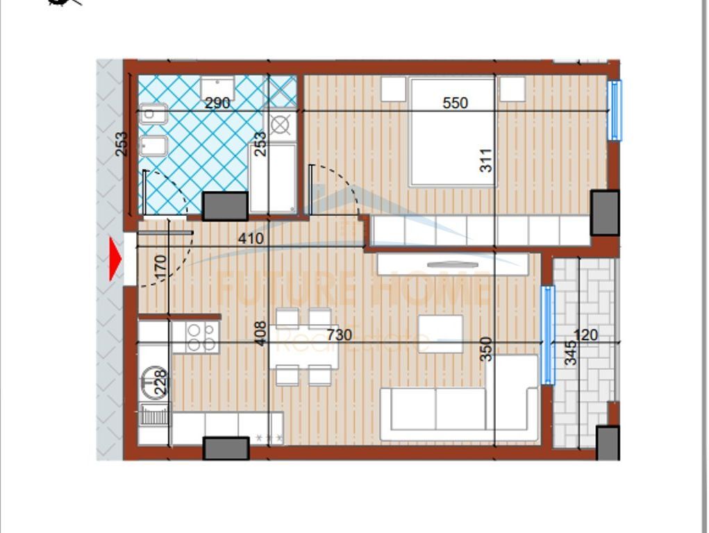 Shitet, Apartament 1+1,Kompleksi UrbanVista Tirana, Don Bosko