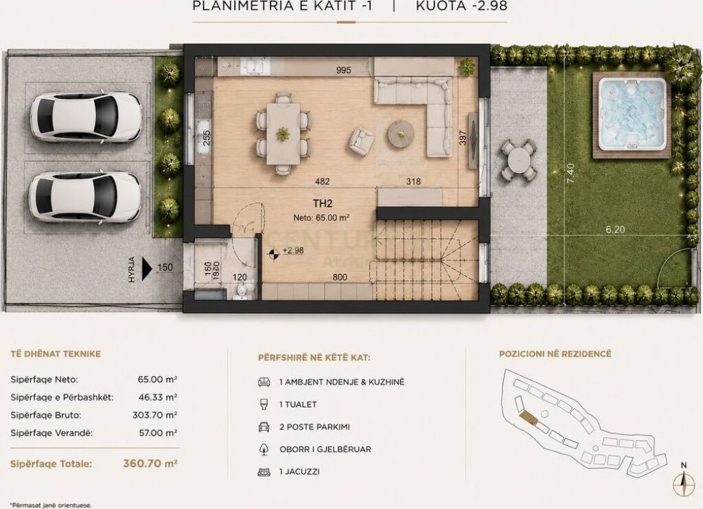 SHITET VILE E BASHKANGJITUR TEK PARK HOUSES NE MJULL BATHORE!! 650,000 €