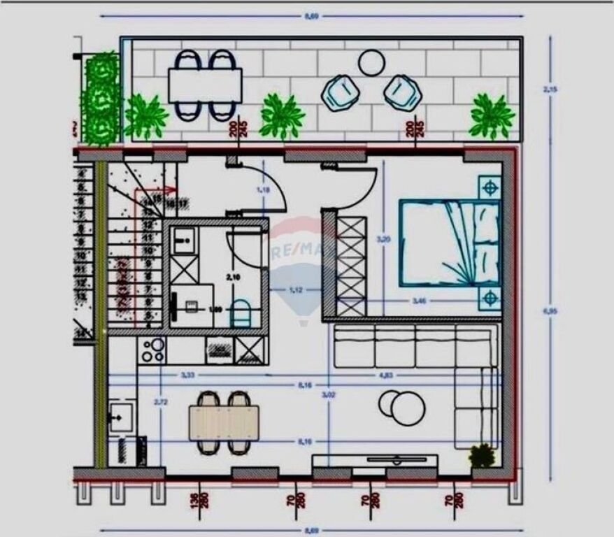 Apartament  1+1 per shitje ne Fark