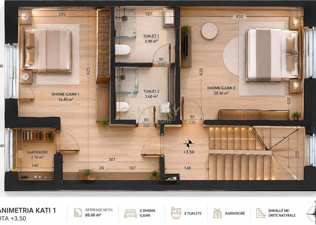 SHITET VILE E BASHKANGJITUR TEK PARK HOUSES NE MJULL BATHORE!! 650,000 €