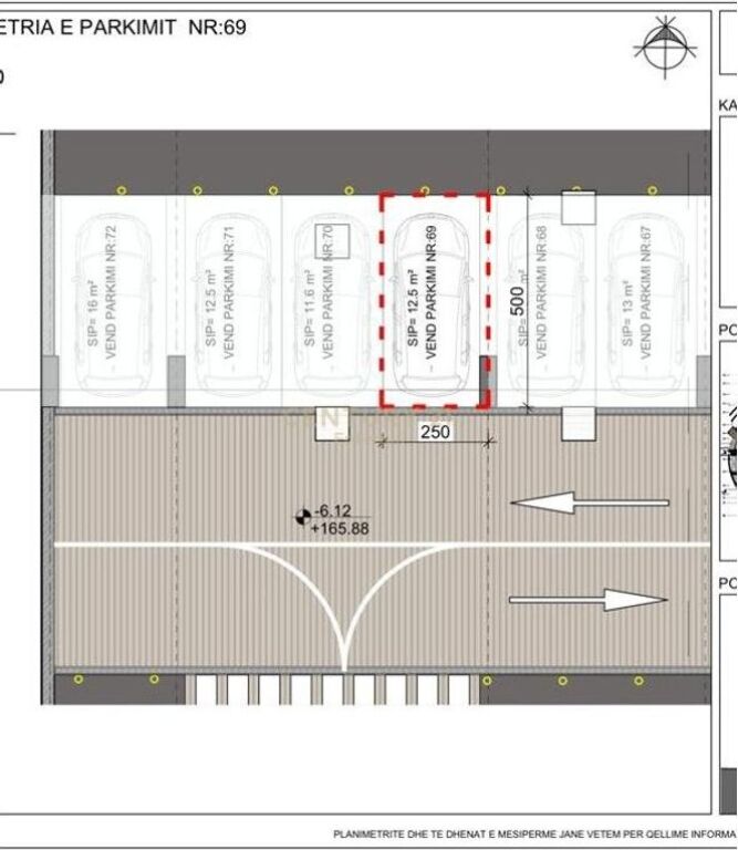 Parcheggio in Vendita a Kodra e Diellit 2 30,000 €
