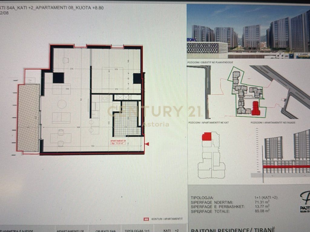 Shitet Apartament 1+1 te Pajtoni Center. Pagesë me Këste! 140,000 €
