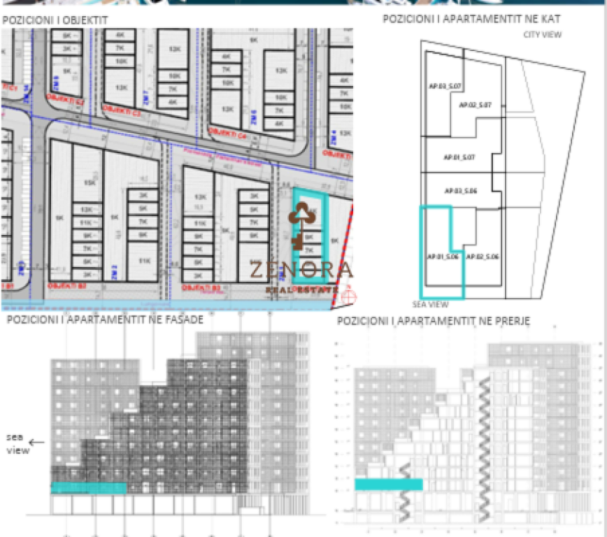 Apartament modern 2+1+2 WC në shitje – në vijë të pare – Vlora Marina (G212005VL)