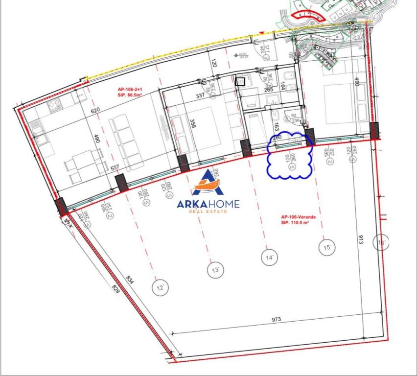 VENDESI APPARTAMENTO 2+1+VERANDA "KODRA E DIELLIT 2" 211.500 EURO
