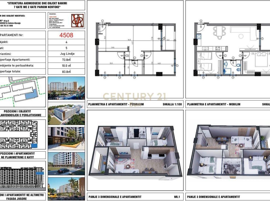SHITET APARTAMENT 2+1 ME PAMJE AQUAPARKU TEK VM REZIDENCE ,NE GOLEM !