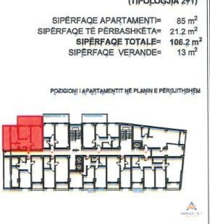 SHITET APARTAMENT 2+1+BALLKON "ISH FUSHA E AVIACIONIT" 163.420 EURO